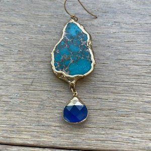 Gold and Stone Earings